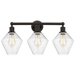 Cindyrella Medium Bathroom Vanity Light - Oil Rubbed Bronze / Clear Seedy