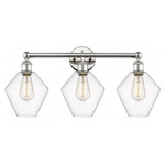 Cindyrella Medium Bathroom Vanity Light - Polished Nickel / Clear