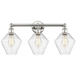 Cindyrella Medium Bathroom Vanity Light - Polished Nickel / Clear Seedy