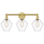 Cindyrella Medium Bathroom Vanity Light - Satin Gold / Clear