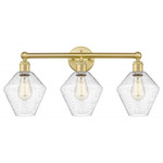 Cindyrella Medium Bathroom Vanity Light - Satin Gold / Clear Seedy