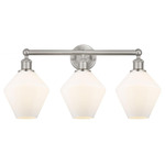 Cindyrella Medium Bathroom Vanity Light - Satin Nickel / Matte White