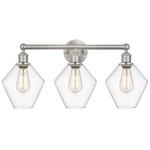 Cindyrella Medium Bathroom Vanity Light - Satin Nickel / Clear