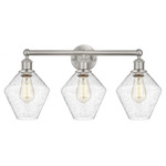 Cindyrella Medium Bathroom Vanity Light - Satin Nickel / Clear Seedy