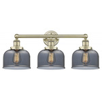 Bell Large Bathroom Vanity Light - Antique Brass / Smoked