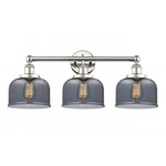 Bell Large Bathroom Vanity Light - Polished Nickel / Smoked
