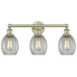Eaton Bathroom Vanity Light - Antique Brass / Clear
