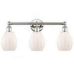 Eaton Bathroom Vanity Light - Polished Nickel / Matte White
