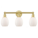 Eaton Bathroom Vanity Light - Satin Gold / Matte White