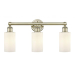 Clymer Bathroom Vanity Light - Antique Brass / Matte White