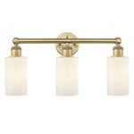 Clymer Bathroom Vanity Light - Brushed Brass / Matte White