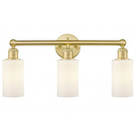 Clymer Bathroom Vanity Light - Satin Gold / Matte White