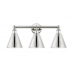 Ballston Cone Bathroom Vanity Light - Polished Nickel