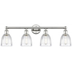 Brookfield Round Canopy Bathroom Vanity Light - Polished Nickel / Clear