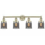 Bell Small Bathroom Vanity Light - Antique Brass / Smoked
