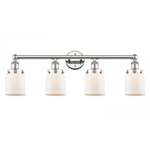 Bell Small Bathroom Vanity Light - Polished Nickel / Matte White