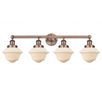 Oxford Bathroom Vanity Light - Antique Copper / Matte White