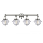 Oxford Bathroom Vanity Light - Polished Nickel / Clear