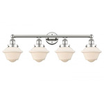 Oxford Bathroom Vanity Light - Polished Nickel / Matte White