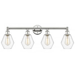 Cindyrella Small Bathroom Vanity Light - Polished Nickel / Clear