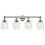 Cindyrella Small Bathroom Vanity Light - Polished Nickel / Clear Seedy
