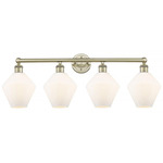Cindyrella Medium Bathroom Vanity Light - Antique Brass / Matte White
