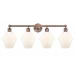 Cindyrella Medium Bathroom Vanity Light - Antique Copper / Matte White