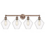 Cindyrella Medium Bathroom Vanity Light - Antique Copper / Clear
