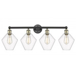 Cindyrella Medium Bathroom Vanity Light - Matte Black / Antique Brass / Clear