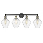 Cindyrella Medium Bathroom Vanity Light - Matte Black / Antique Brass / Clear Seedy