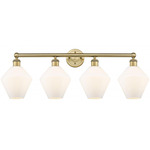 Cindyrella Medium Bathroom Vanity Light - Brushed Brass / Matte White