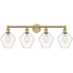 Cindyrella Medium Bathroom Vanity Light - Brushed Brass / Clear