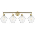 Cindyrella Medium Bathroom Vanity Light - Brushed Brass / Clear Seedy