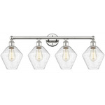 Cindyrella Medium Bathroom Vanity Light - Polished Nickel / Clear Seedy