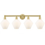 Cindyrella Medium Bathroom Vanity Light - Satin Gold / Matte White
