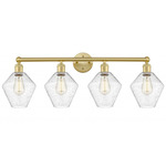 Cindyrella Medium Bathroom Vanity Light - Satin Gold / Clear Seedy