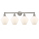 Cindyrella Medium Bathroom Vanity Light - Satin Nickel / Matte White