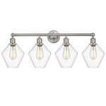 Cindyrella Medium Bathroom Vanity Light - Satin Nickel / Clear
