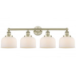 Bell Large Bathroom Vanity Light - Antique Brass / Matte White