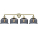 Bell Large Bathroom Vanity Light - Antique Brass / Smoked