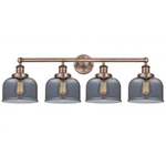 Bell Large Bathroom Vanity Light - Antique Copper / Smoked