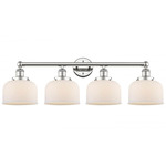 Bell Large Bathroom Vanity Light - Polished Nickel / Matte White