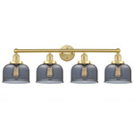 Bell Large Bathroom Vanity Light - Satin Gold / Smoked