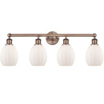 Eaton Bathroom Vanity Light - Antique Copper / Matte White