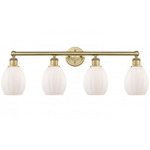 Eaton Bathroom Vanity Light - Brushed Brass / Matte White