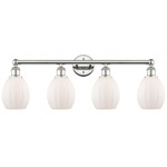 Eaton Bathroom Vanity Light - Polished Nickel / Matte White