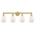 Eaton Bathroom Vanity Light - Satin Gold / Matte White