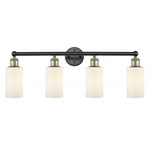 Clymer Bathroom Vanity Light - Matte Black / Antique Brass / Matte White
