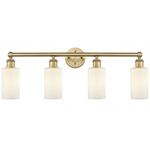 Clymer Bathroom Vanity Light - Brushed Brass / Matte White