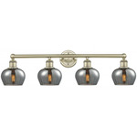 Fenton Bathroom Vanity Light - Antique Brass / Smoked